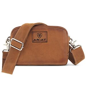 Ariat Women's Gwen Style Belt Bag with Removable Adjustable Strap and Zipper Closure, Brown