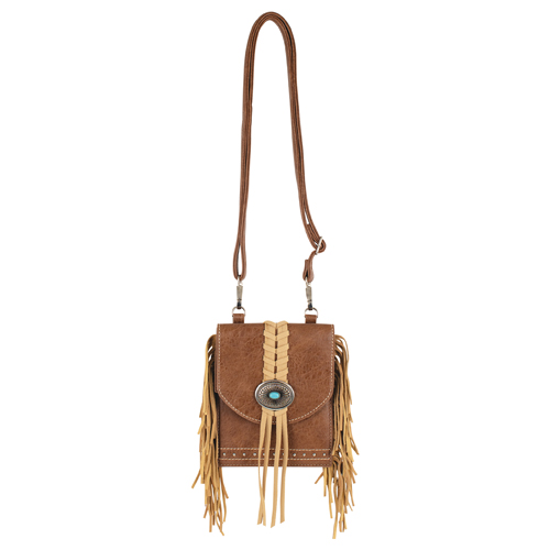 JUSTIN LADIES SADDLE POUCH TAN W/CONCHO