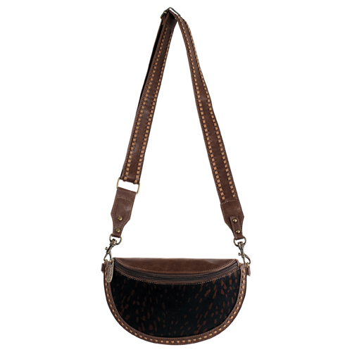 JUSTIN LADIES SLING POUCH BRINDLE HAIR ON