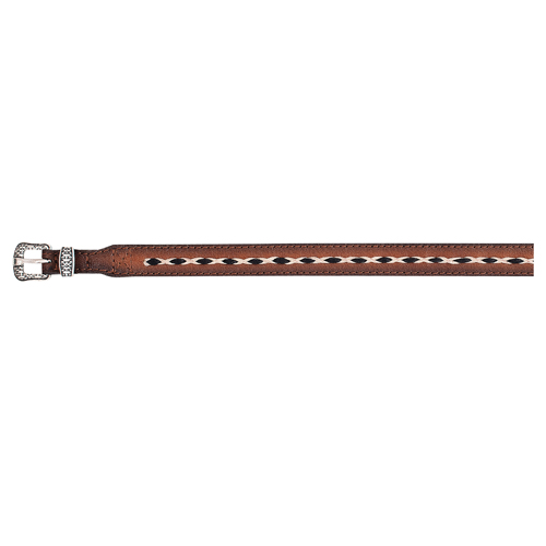 RED DIRT HAT CO GENUINE LEATHER HAT BAND TAN W/BRAID