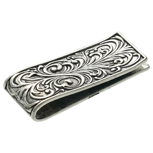 JUSTIN MENS MONEY CLIP TOOLED DESIGN