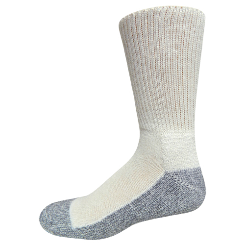 JUSTIN COTTON STEEL TOE CREW, WHITE 2 PACK, SIZE X-LARGE