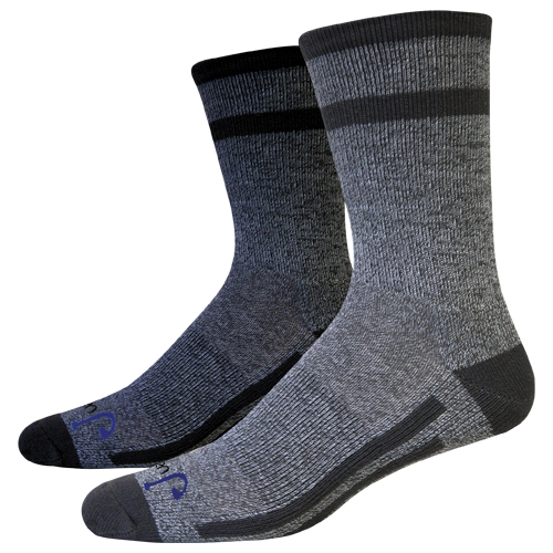 JUST-DRY CREW, 2 PACK ASST'D MARLED GREY/MARLED BLACK, SIZE X-LARGE