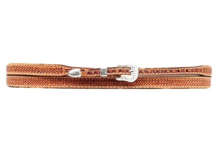M&F Western Products Mens Silver Buckled Hatband