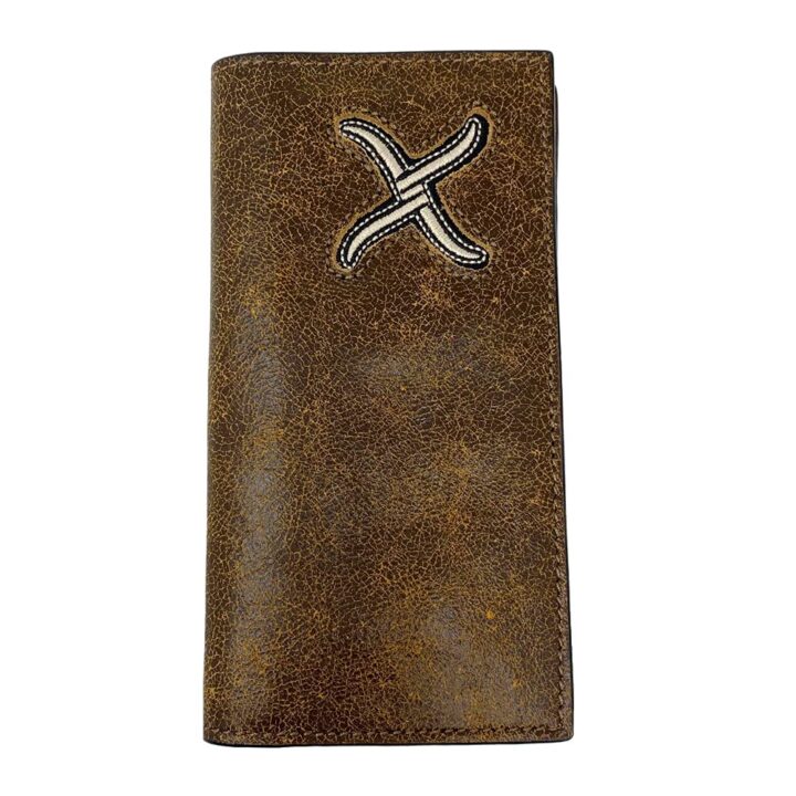 Twisted X Distressed Leather Wallet with Cream X (Rodeo)