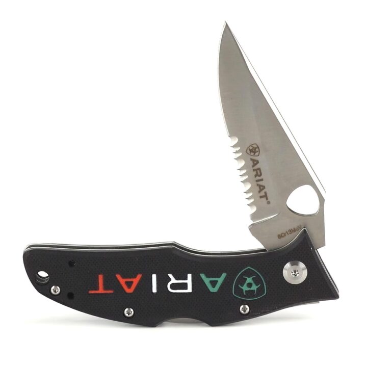 ARIAT Mexico Logo Hybrid Blade Folding Knife Black A710012401