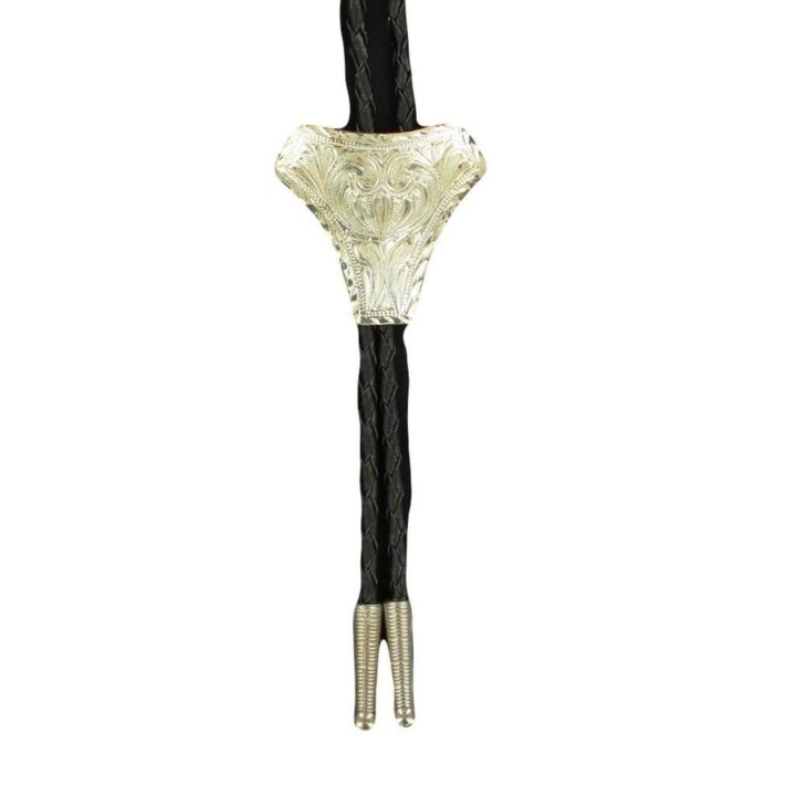 Crumrine Y-cut Scroll Engraved Western Bolo Tie