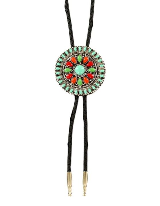 M&F WESTERN Round Concho Multi Bolo Tie