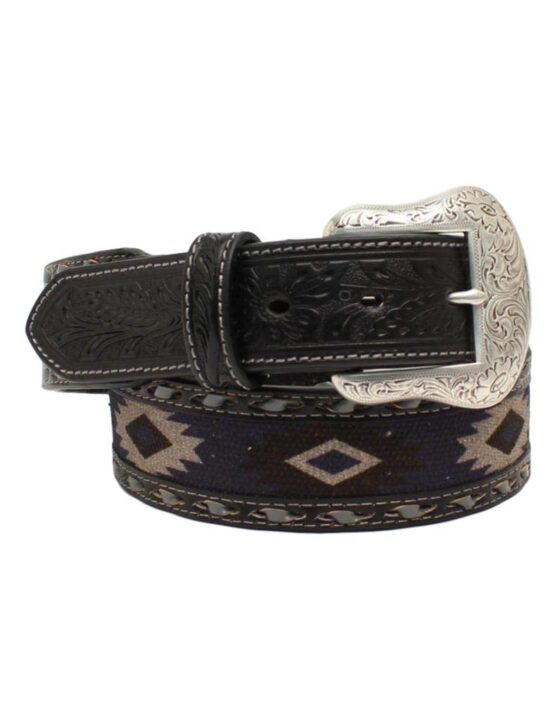 Nocona Belt Co. Men's N210002706 Black Belt w/Aztec Design, 34