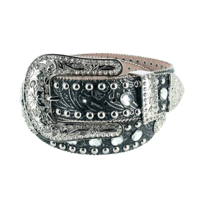 Blazin Roxx Women's Tooled Concho Belt Black Medium