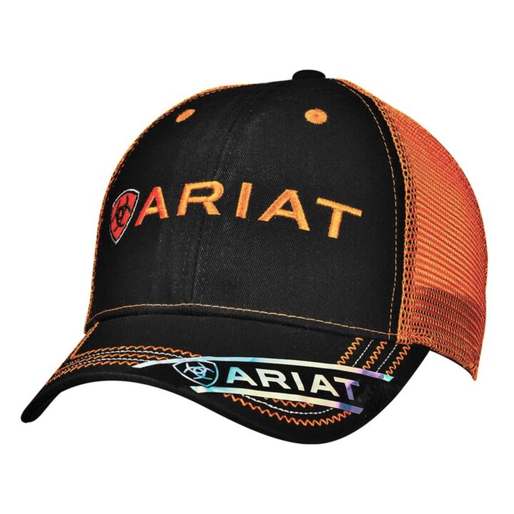 ARIAT Men's Orange Mesh Hat, Orange, One Size