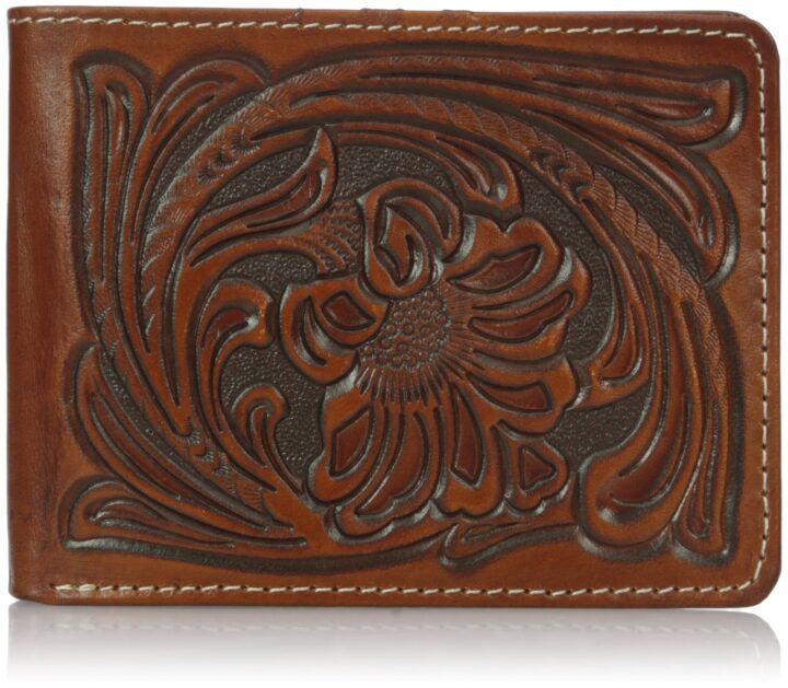 Nocona Men's Floral Bifold Pass, Tan, One Size