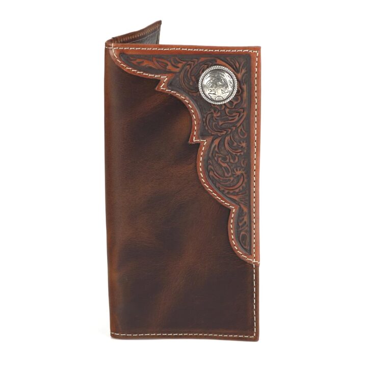ARIAT Youth Rodeo Round Conch Brown Wallet