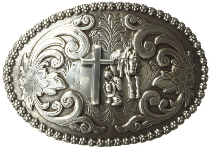 Nocona Boots Womens MF Cowboy Prayer Scroll Buckle Silver