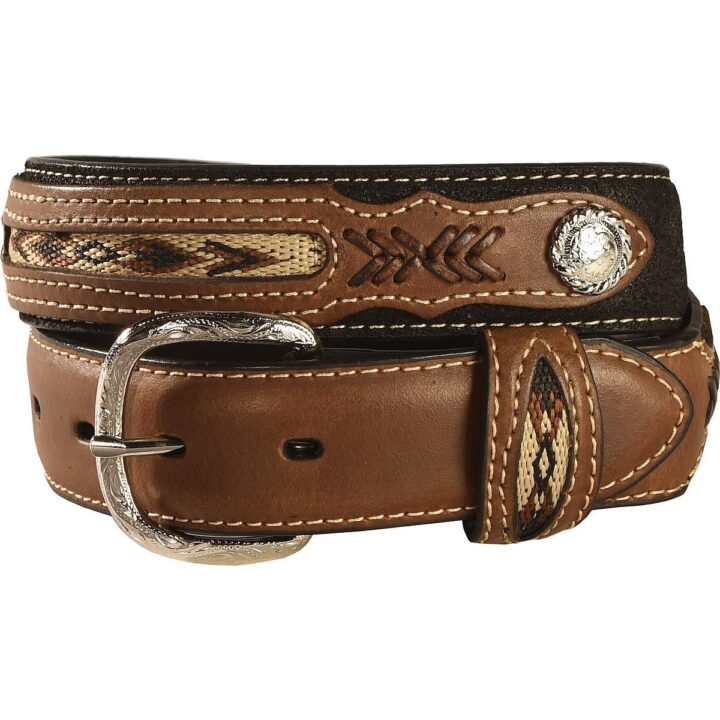 M&F Western Boys' Nocona Fabric Insert Belt (Little Big Kids), Black, 18