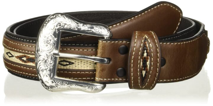 Nocona Mens Top Hand Black Middle Inlay Belt N2475701
