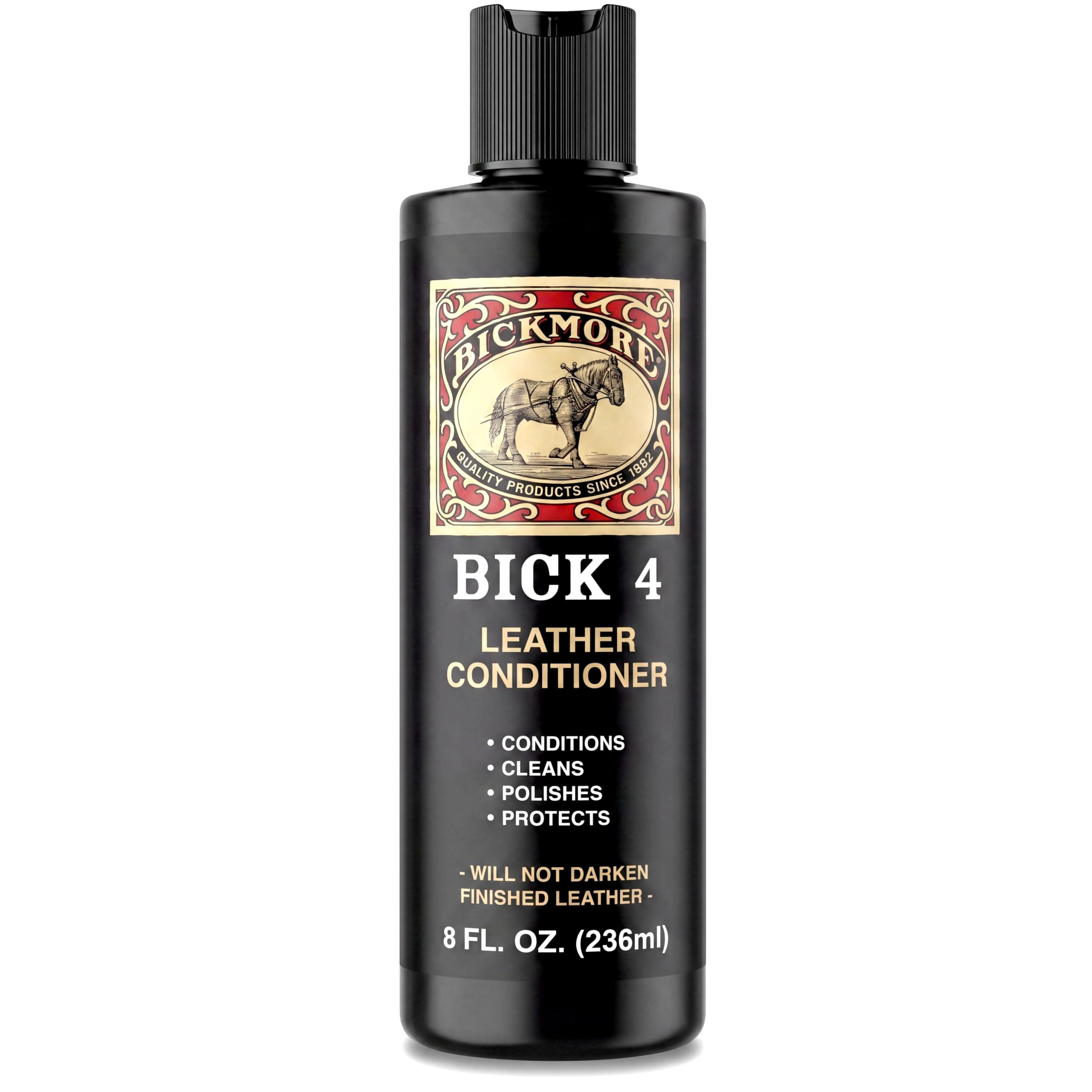 Bick 4 Leather Conditioner & Cleaner, Won't Darken Boots, Couch, Bags 8 oz