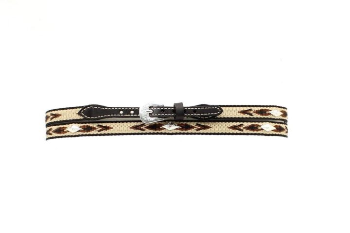 M&F Western Men's Woven Aztec Concho Hat Band Black One Size [Apparel]