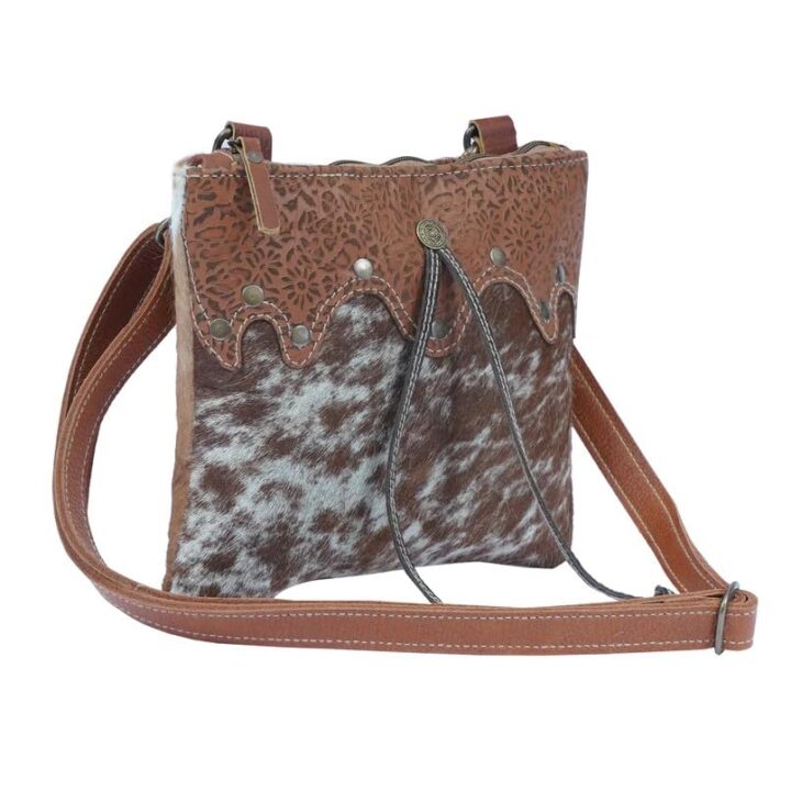 Hopofly Leather Bag Crafted Leather, & Upcycled Canvas