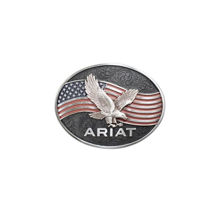ARIAT Unisex Adult American Flag Eagle Oval Buckle