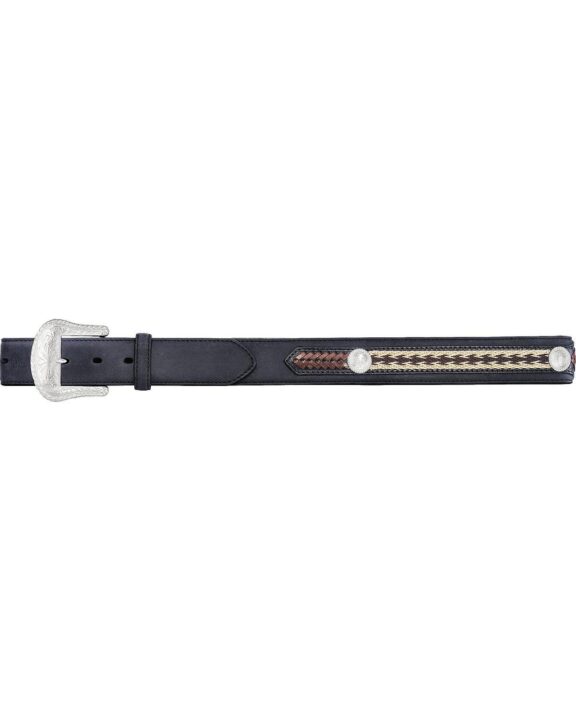 Tony Lama The Duke Center Applique Belts 32 Black Men