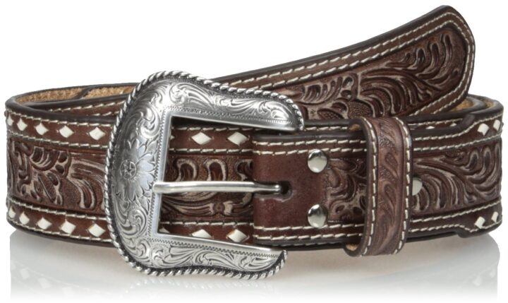 Nocona Mens Wide Cross Buckstitch Belt Brown N2497802