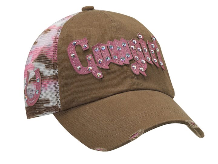 Blazin Roxx Women's Cowgirl Rhinestones Cap, Brown, OS