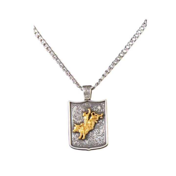Twister Men's Necklace 24" Chain Bullrider