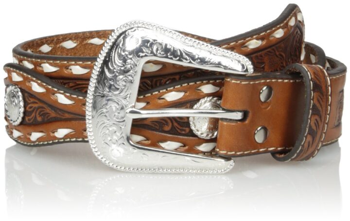 Nocona Men's Pro Smal Circle Scalop Buckstitch, Tan, 42