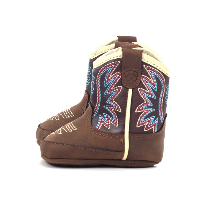 ARIAT Unisex Infant Lil Stompers Boot, Purple/Brown Briar, 2
