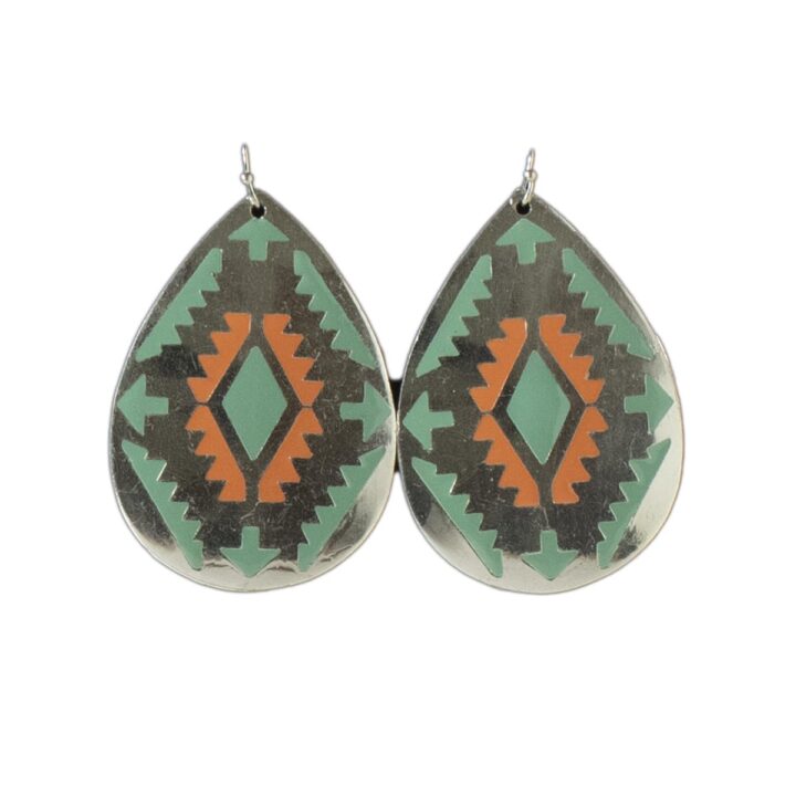 M&F Western Products Silver Strike Women's Earrings Tear Drop Multicolor