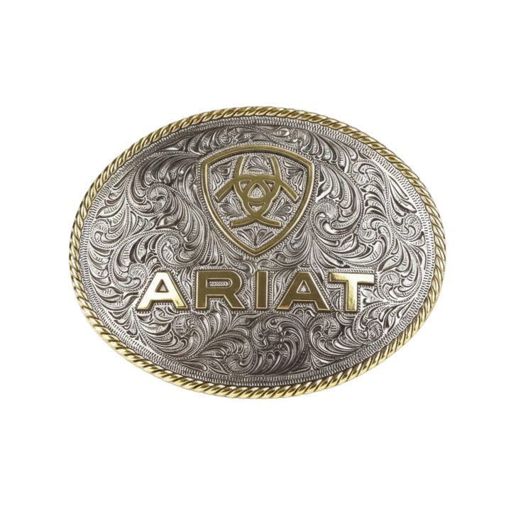 ARIAT Unisex Adult Gold Rope Edge Shield Logo Buckle
