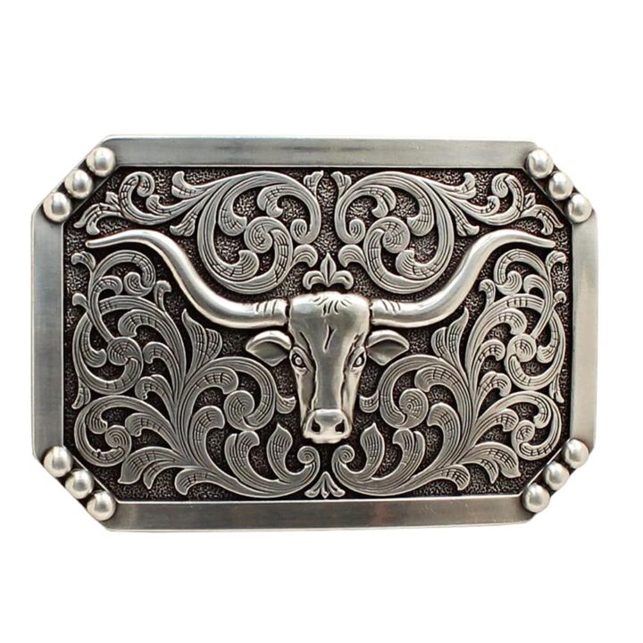 Nocona Mens Nocona Longhorn Rectangle Buckle