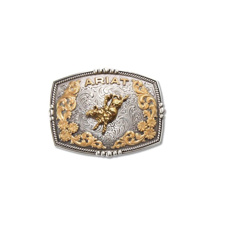 ARIAT Unisex Adult Bull Rider Floral Scroll Buckle