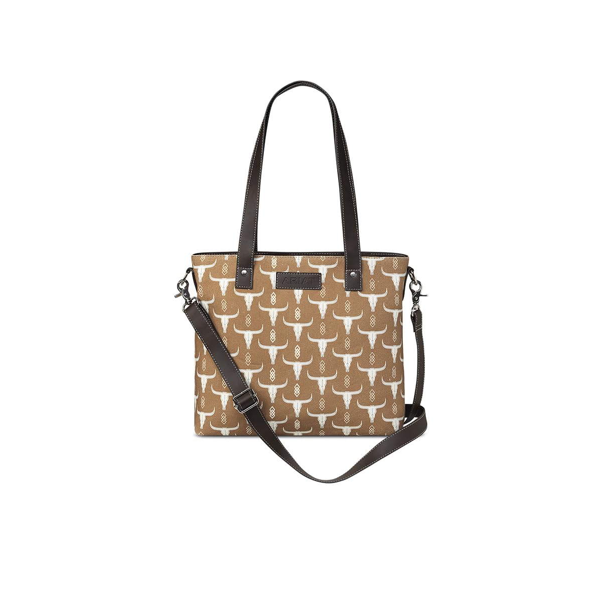 ARIAT Women's Lori White Steer Skull Shoulder Bag