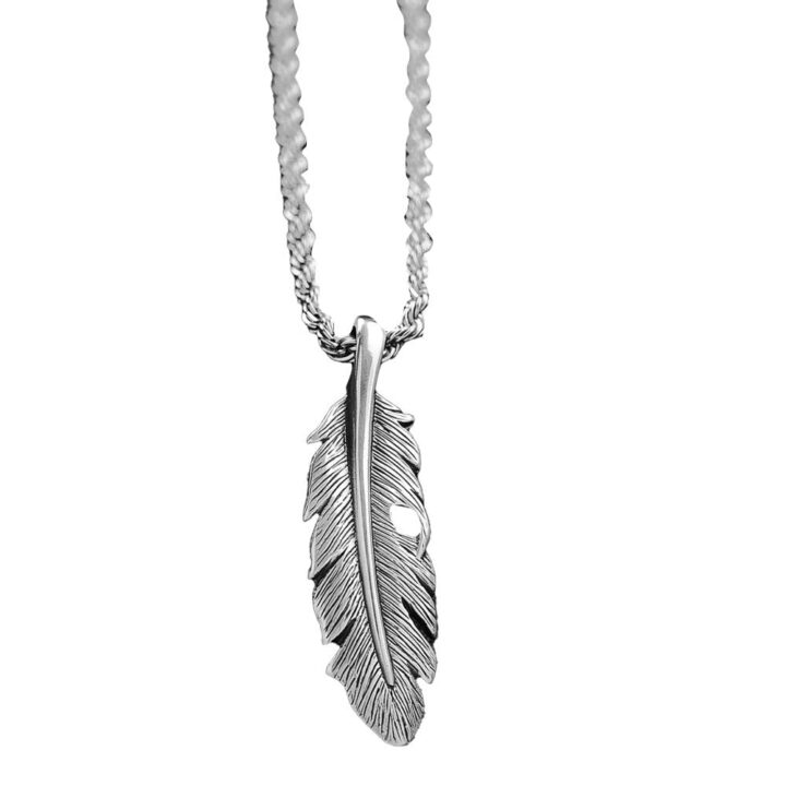 Mf Western Products Men's Twister Feather Necklace