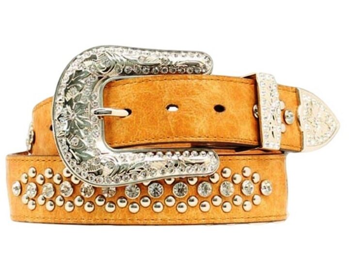 Nocona Belt Co. Women's Heart And Wing Inlay Tan Small