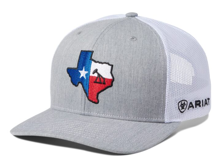 ARIAT R112 Texas Oil Derrick Logo Snapback Grey One Size
