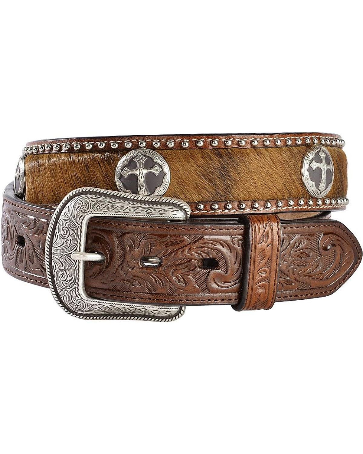 3D 1 1/2" Military Brown Men's Western Fashion Belt, Size 42