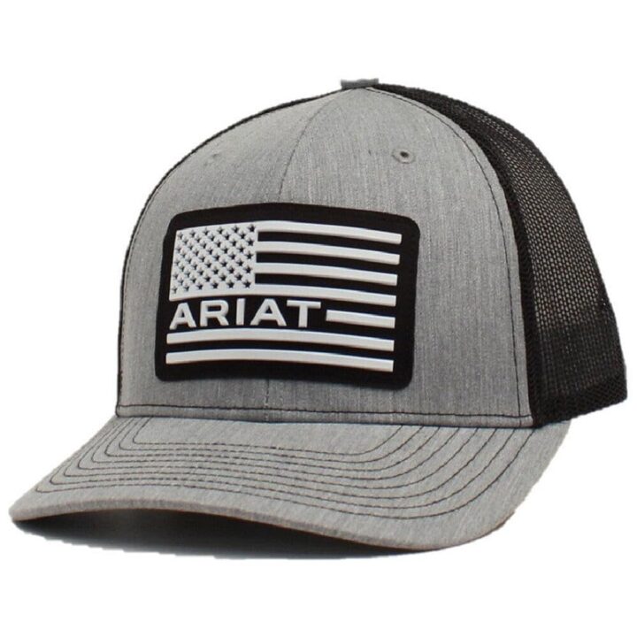 ARIAT USA Logo Flag Cap Grey