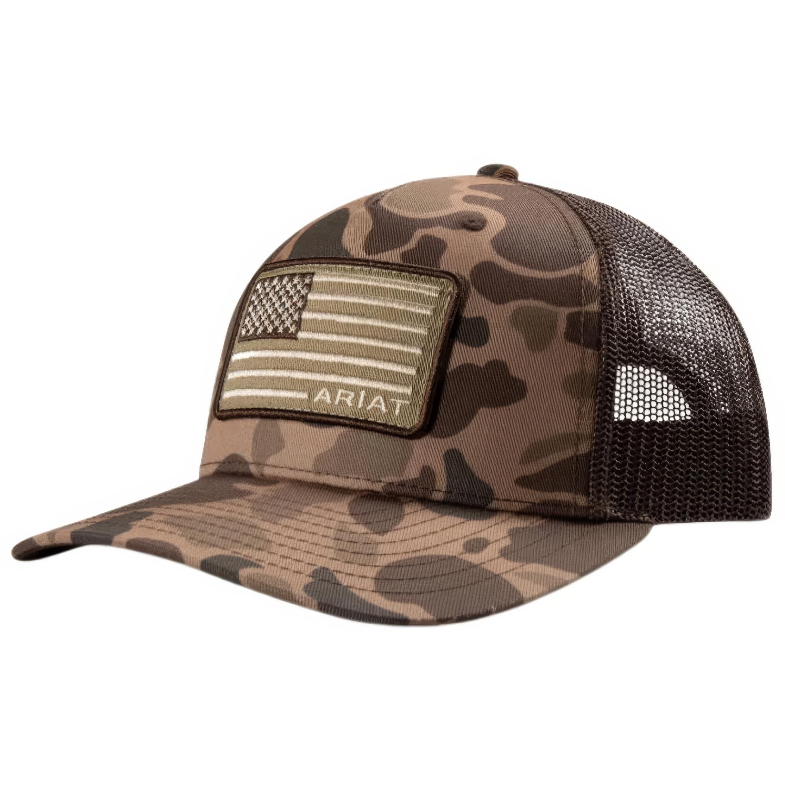 ARIAT Boy's Camo Flag Patch Baseball Cap
