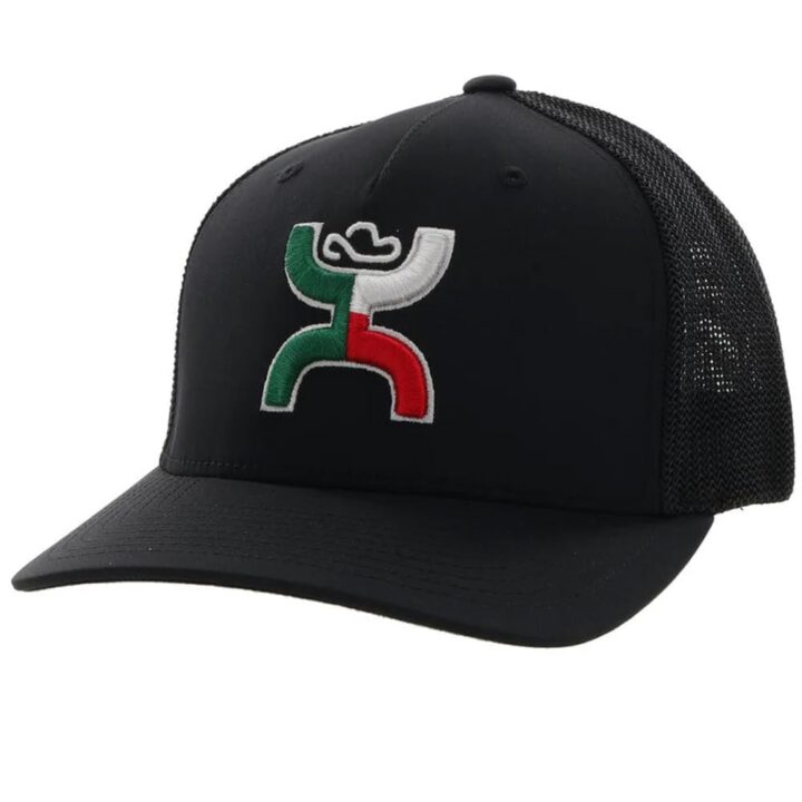 HOOEY Men's Boquillas Logo Embroidered Mesh Back Trucker Cap Black S M