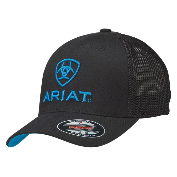 ARIAT Black and Turquoise Mesh Back Cap, L/XL