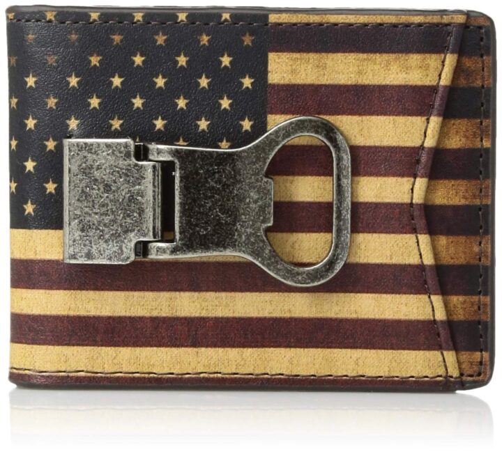 Nocona Belt Co. Nocona Vintage Flag Bottle Clip Wallet Accessory, Multi-Color, NA