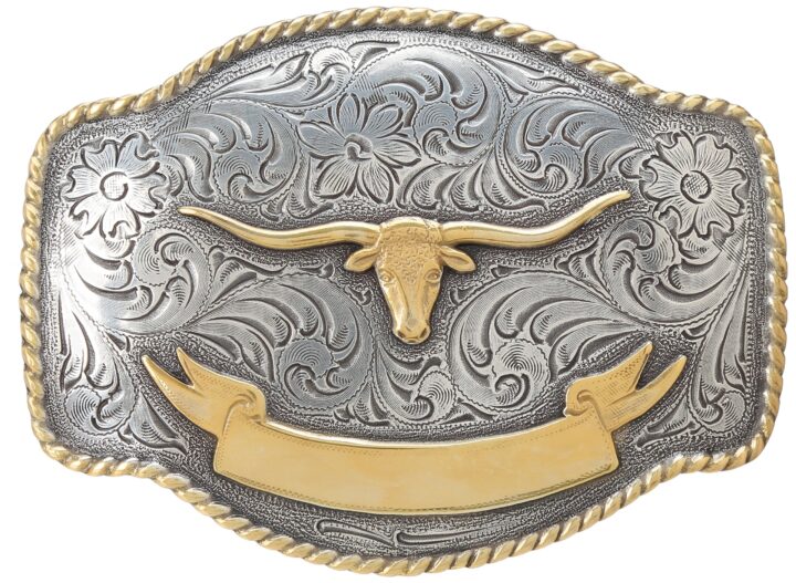 Nocona Men's Multi Steer Ribbon Buckle, multi/color, One Size