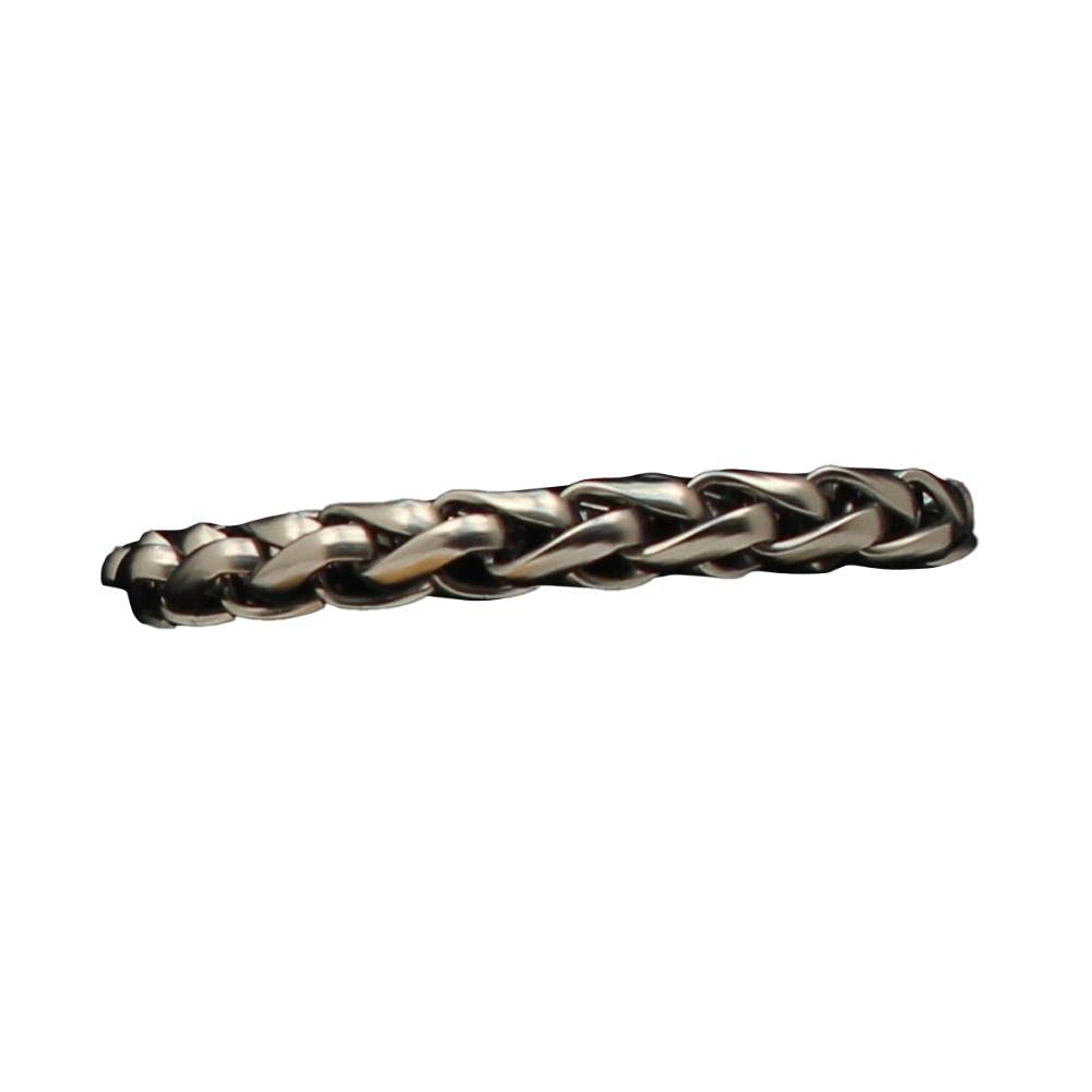 Silver Strike M&F Western Gun Metal Braided Link Bracelet