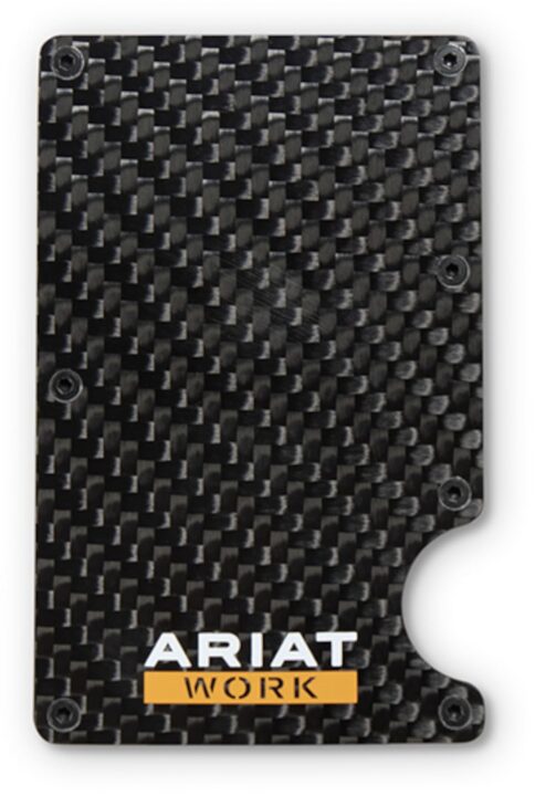 ARIAT Mens Work Wallet Utility Carbon Fiber Black A3401101