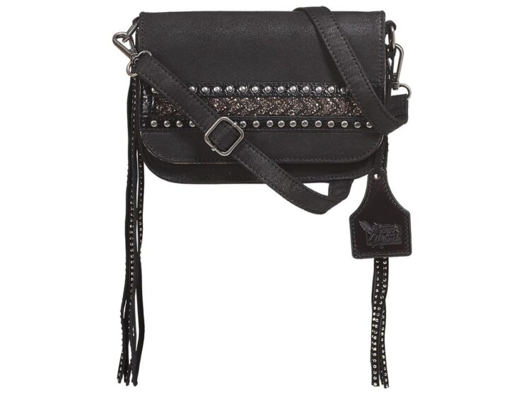 Angel Ranch Western Handbag Womens Crossbody Fringe Black D330008001