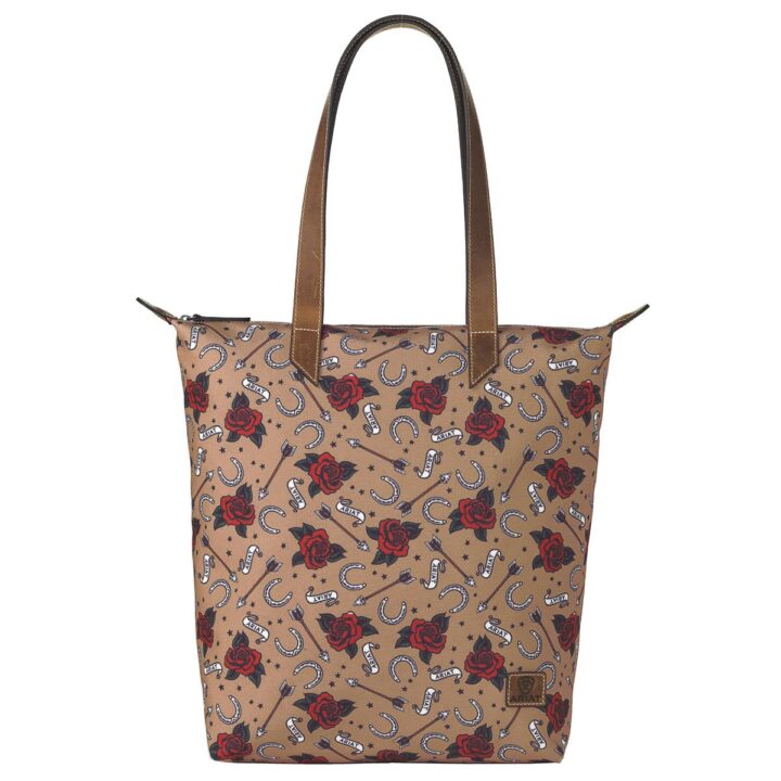 ARIAT Women's Tote Cruiser Matcher Rose Arrows Tan