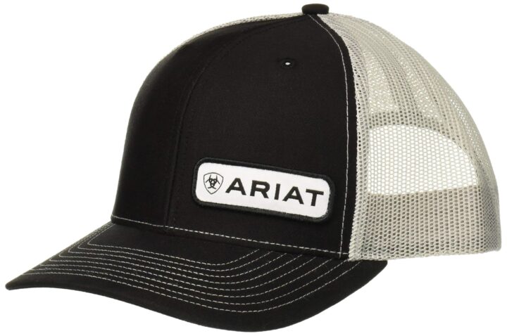 ARIAT Men's Off Set Patch Cap Black Os